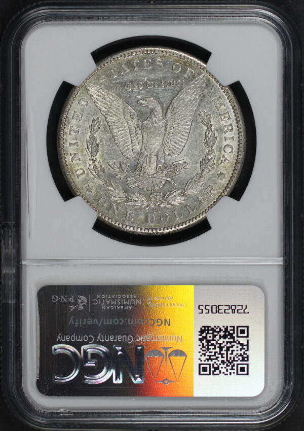 Reverse of this 1889-CC Morgan Dollar NGC AU-55