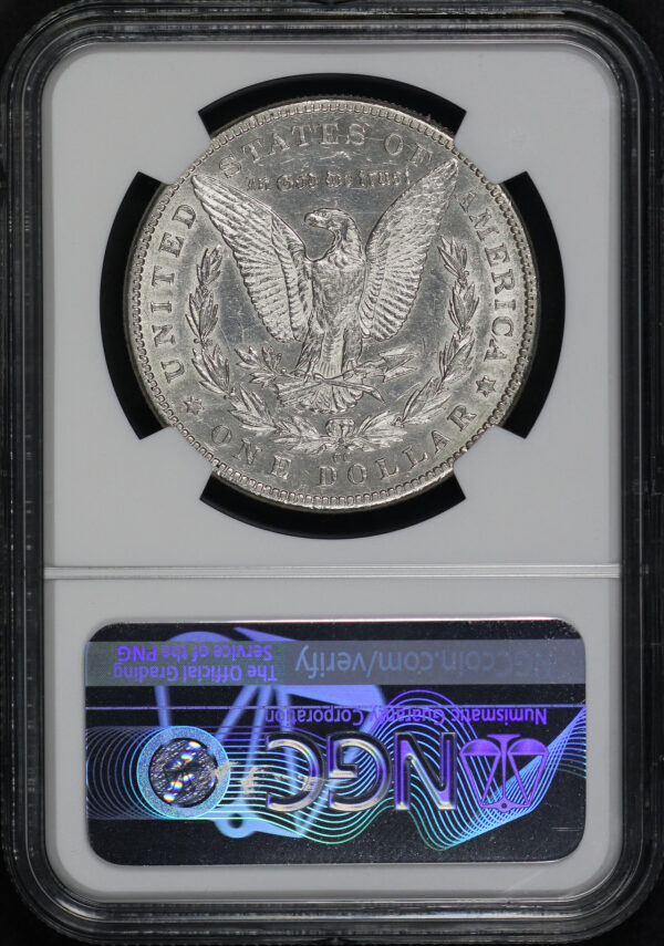 Reverse of this 1889-CC Morgan Dollar NGC AU-55