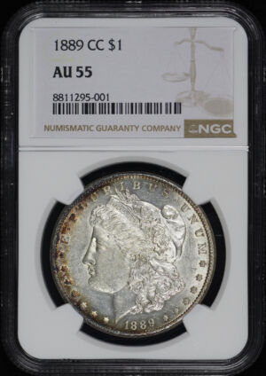 Obverse of this 1889-CC Morgan Dollar NGC AU-55