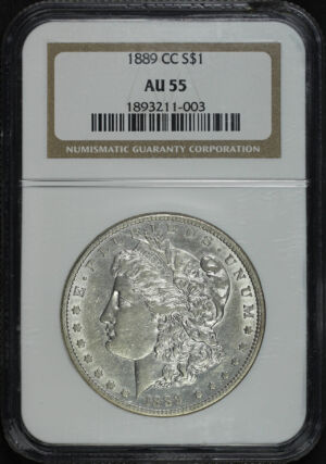 Obverse of this 1889-CC Morgan Dollar NGC AU-55