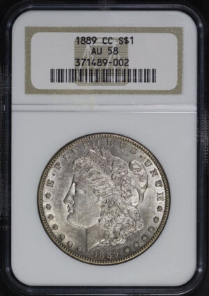 Obverse of this 1889-CC Morgan Dollar NGC AU-58