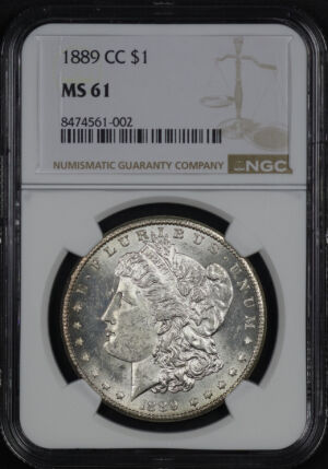 Obverse of this 1889-CC Morgan Dollar NGC MS-61