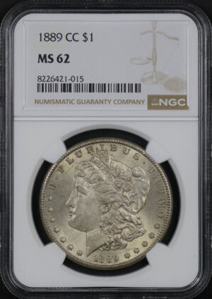Obverse of this 1889-CC Morgan Dollar NGC MS-62