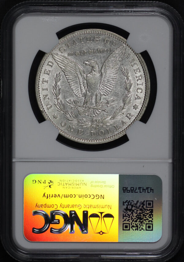 Reverse of this 1889-O Morgan Dollar NGC AU-50