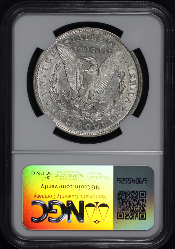 Reverse of this 1889-O Morgan Dollar NGC AU-50