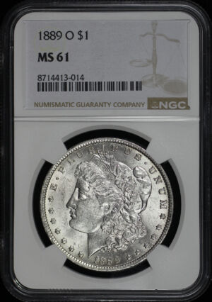 Obverse of this 1889-O Morgan Dollar NGC MS-61