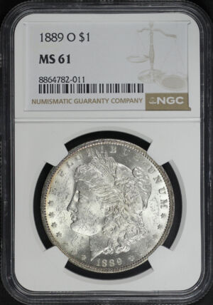 Obverse of this 1889-O Morgan Dollar NGC MS-61