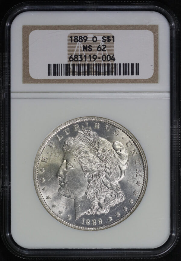 Obverse of this 1889-O Morgan Dollar NGC MS-62