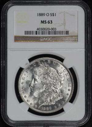 Obverse of this 1889-O Morgan Dollar NGC MS-63