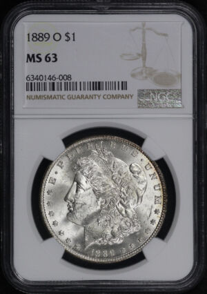 Obverse of this 1889-O Morgan Dollar NGC MS-63