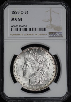 Obverse of this 1889-O Morgan Dollar NGC MS-63