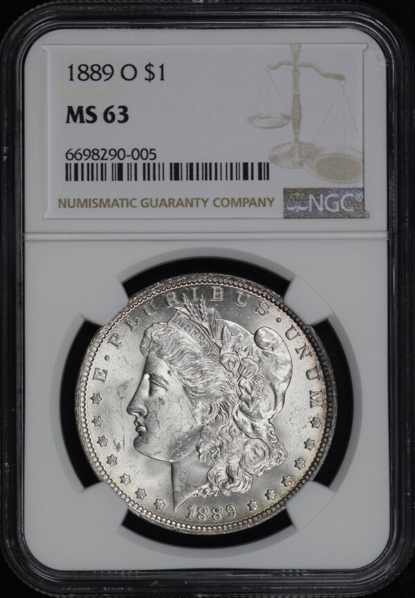 Obverse of this 1889-O Morgan Dollar NGC MS-63