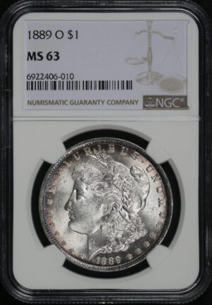 Obverse of this 1889-O Morgan Dollar NGC MS-63