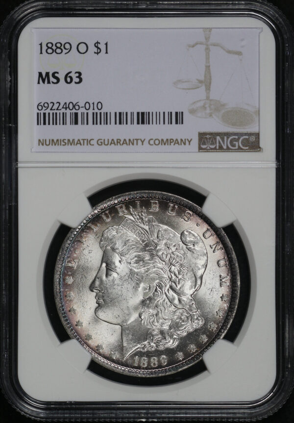 Obverse of this 1889-O Morgan Dollar NGC MS-63
