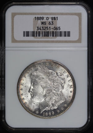 Obverse of this 1889-O Morgan Dollar NGC MS-63