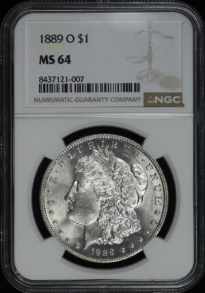Obverse of this 1889-O Morgan Dollar NGC MS-64