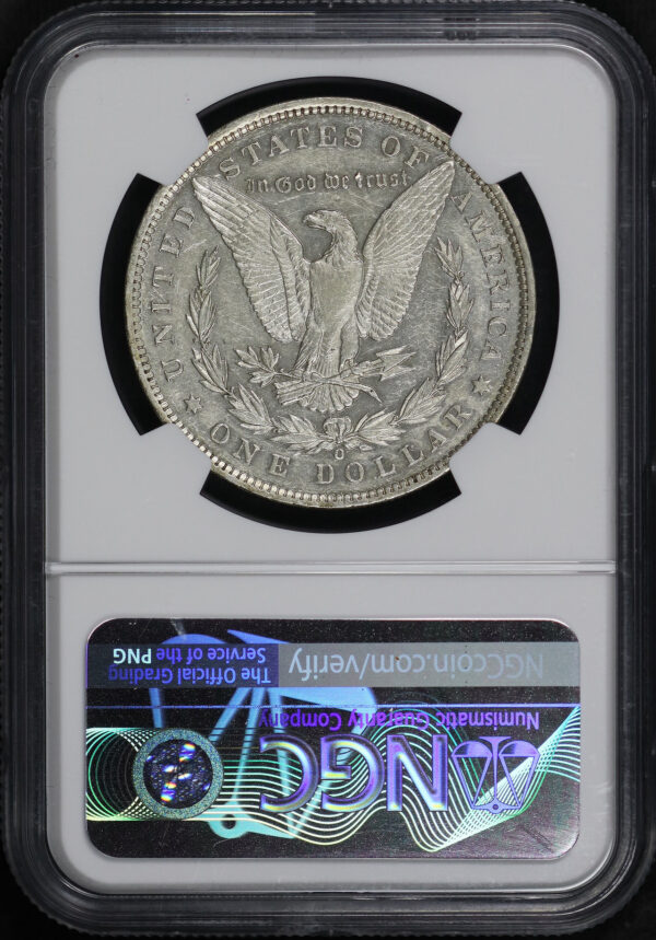 Reverse of this 1889-O Morgan Dollar NGC AU-58 PL