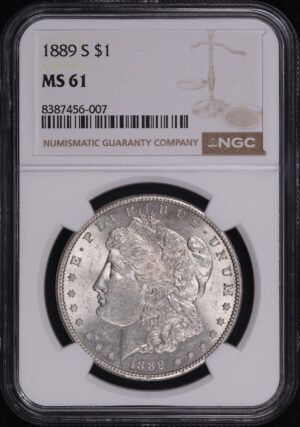 Obverse of this 1889-S Morgan Dollar NGC MS-61