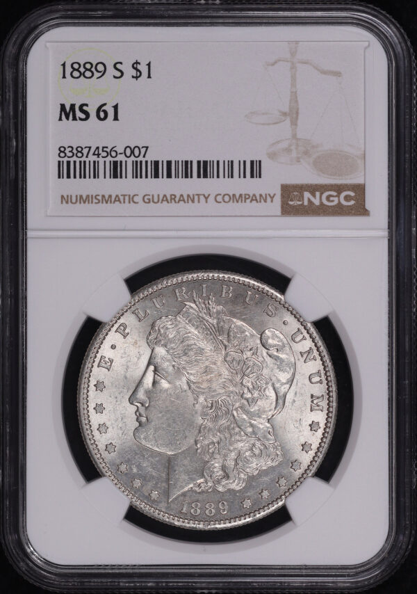 Obverse of this 1889-S Morgan Dollar NGC MS-61