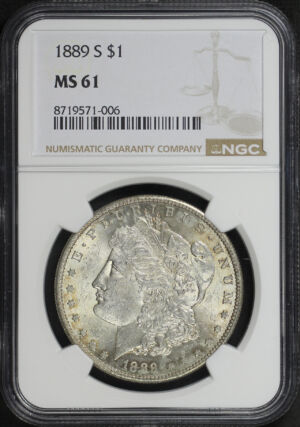 Obverse of this 1889-S Morgan Dollar NGC MS-61