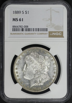 Obverse of this 1889-S Morgan Dollar NGC MS-61