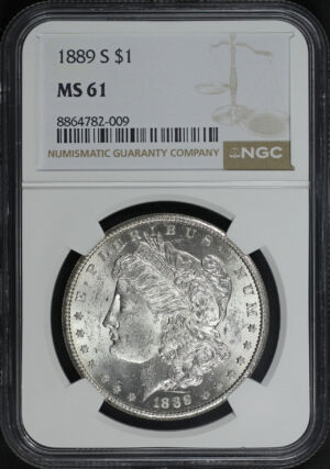 Obverse of this 1889-S Morgan Dollar NGC MS-61