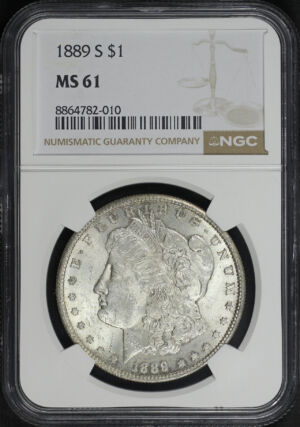 Obverse of this 1889-S Morgan Dollar NGC MS-61