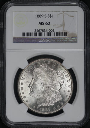 Obverse of this 1889-S Morgan Dollar NGC MS-62