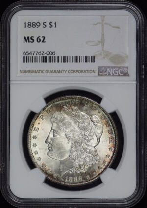 Obverse of this 1889-S Morgan Dollar NGC MS-62