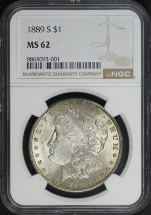 Obverse of this 1889-S Morgan Dollar NGC MS-62