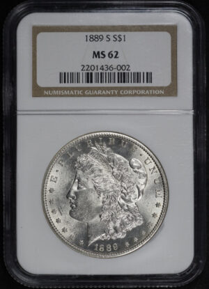 Obverse of this 1889-S Morgan Dollar NGC MS-62