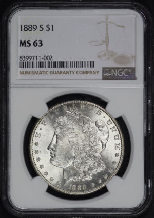 Obverse of this 1889-S Morgan Dollar NGC MS-63