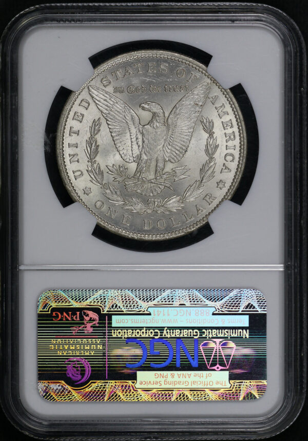 Reverse of this 1890 Morgan Dollar NGC MS-62