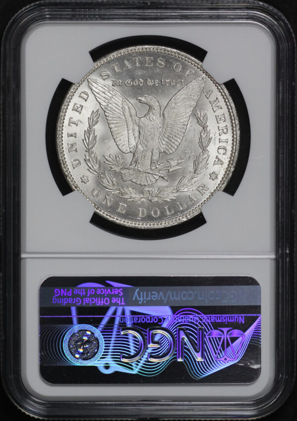 Reverse of this 1890 Morgan Dollar NGC MS-64