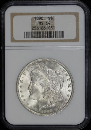 Obverse of this 1890 Morgan Dollar NGC MS-64