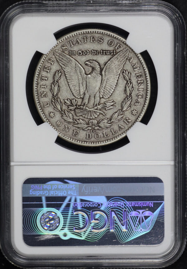 Reverse of this 1890-CC Morgan Dollar NGC VF-20