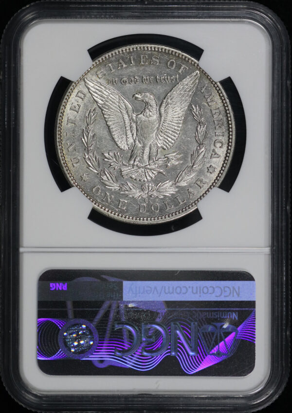 Reverse of this 1890-CC Morgan Dollar NGC AU-53