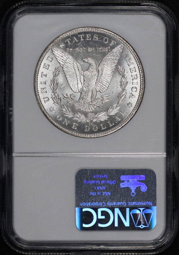 Reverse of this 1890-CC Morgan Dollar NGC MS-62