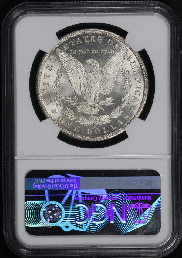 Reverse of this 1890-CC Morgan Dollar NGC MS-64