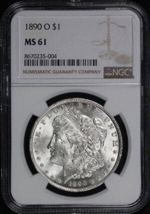 Obverse of this 1890-O Morgan Dollar NGC MS-61