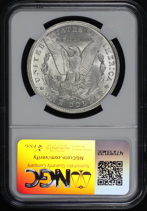 Reverse of this 1890-O Morgan Dollar NGC MS-62