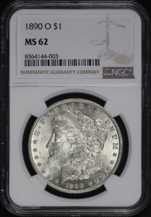 Obverse of this 1890-O Morgan Dollar NGC MS-62