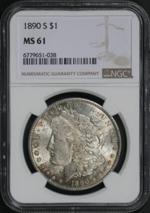 Obverse of this 1890-S Morgan Dollar NGC MS-61