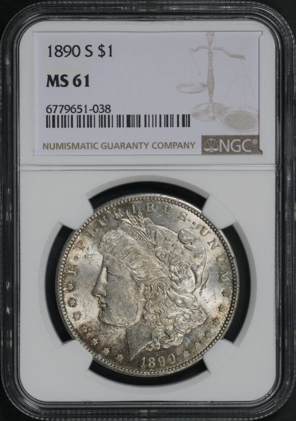 Obverse of this 1890-S Morgan Dollar NGC MS-61