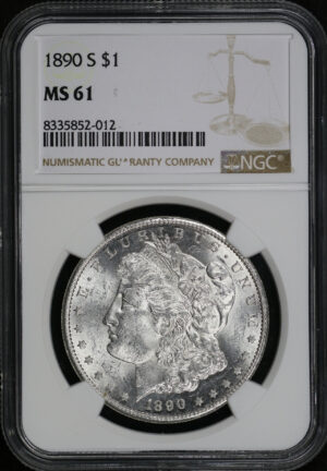Obverse of this 1890-S Morgan Dollar NGC MS-61