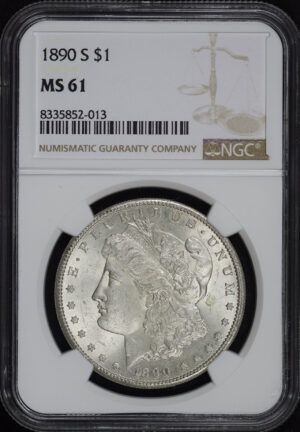 Obverse of this 1890-S Morgan Dollar NGC MS-61