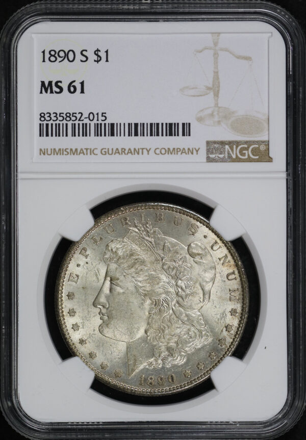 Obverse of this 1890-S Morgan Dollar NGC MS-61