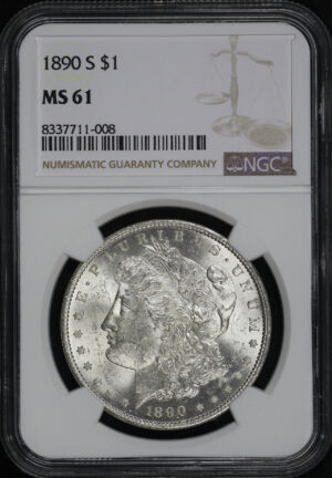 Obverse of this 1890-S Morgan Dollar NGC MS-61