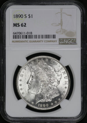 Obverse of this 1890-S Morgan Dollar NGC MS-62