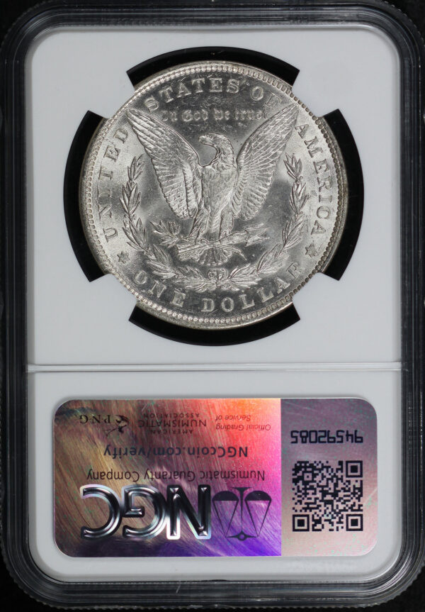 Reverse of this 1891 Morgan Dollar NGC AU-58